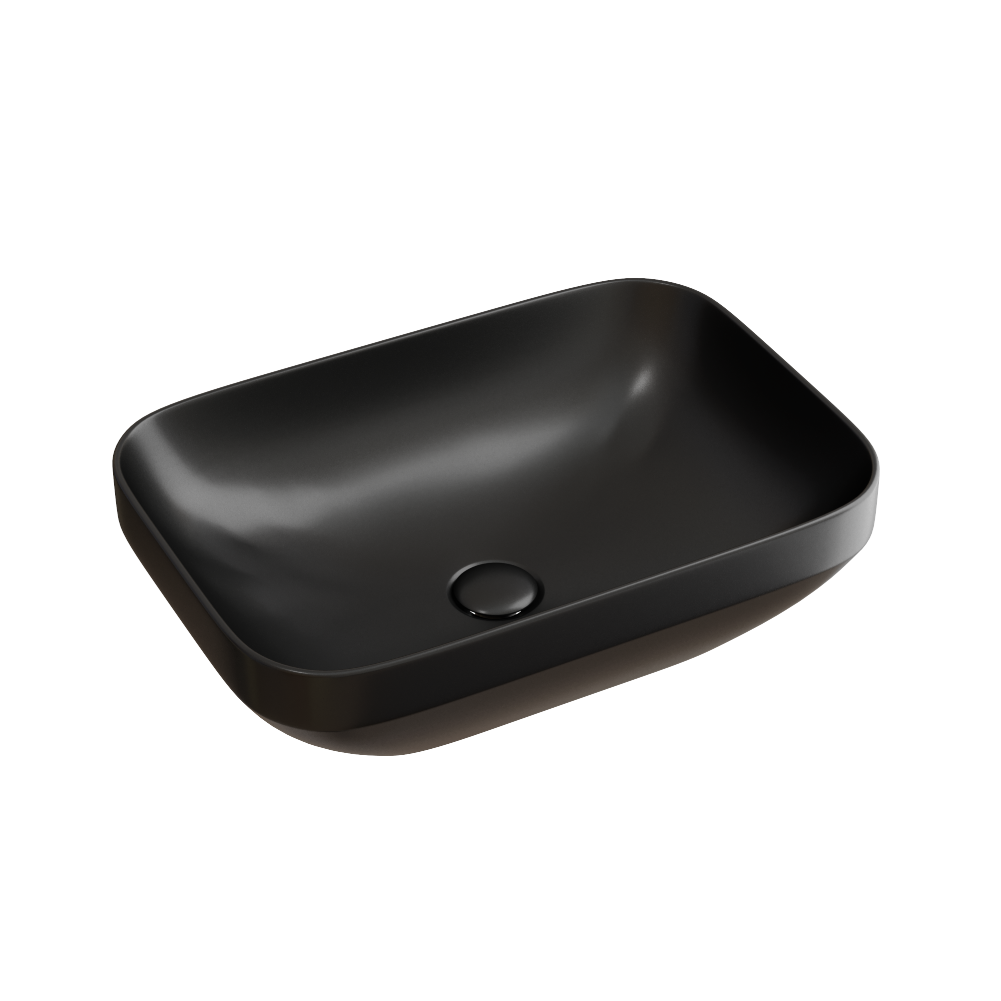 Умывальник чаша накладная прямоугольная (цвет Черный Матовый) Element 500*359*145мм, CN6055MB