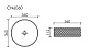 Умывальник чаша накладная круглая (цвет черный) Cristal 360*360*112мм, CN6060