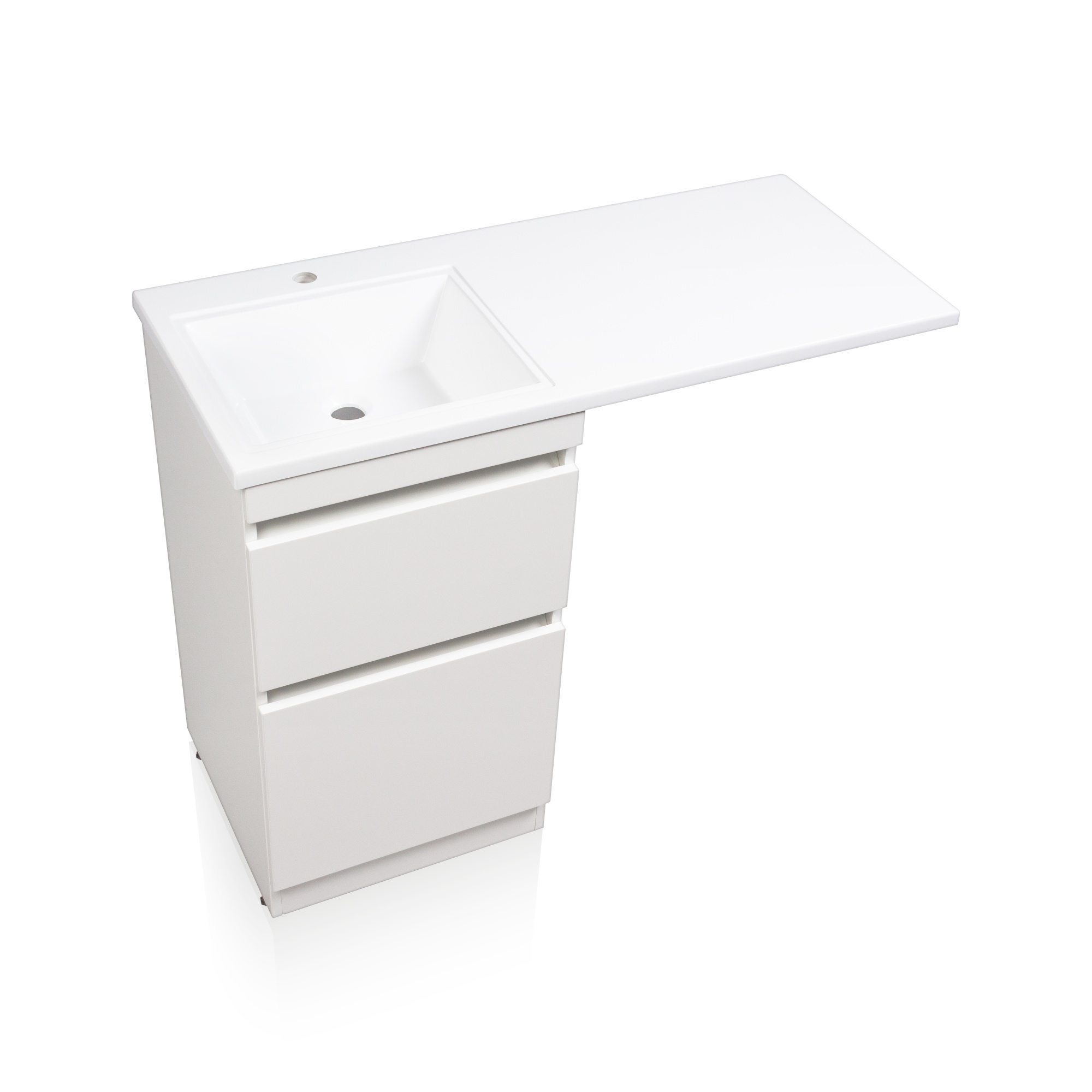 Тумба напольная "Даллас 110", Люкс белая, PLUS, ЭМАЛЬ