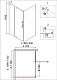 Душевое ограждение NG-43-11AG-A90G (110*90*195) прямоугольник, дверь распашная