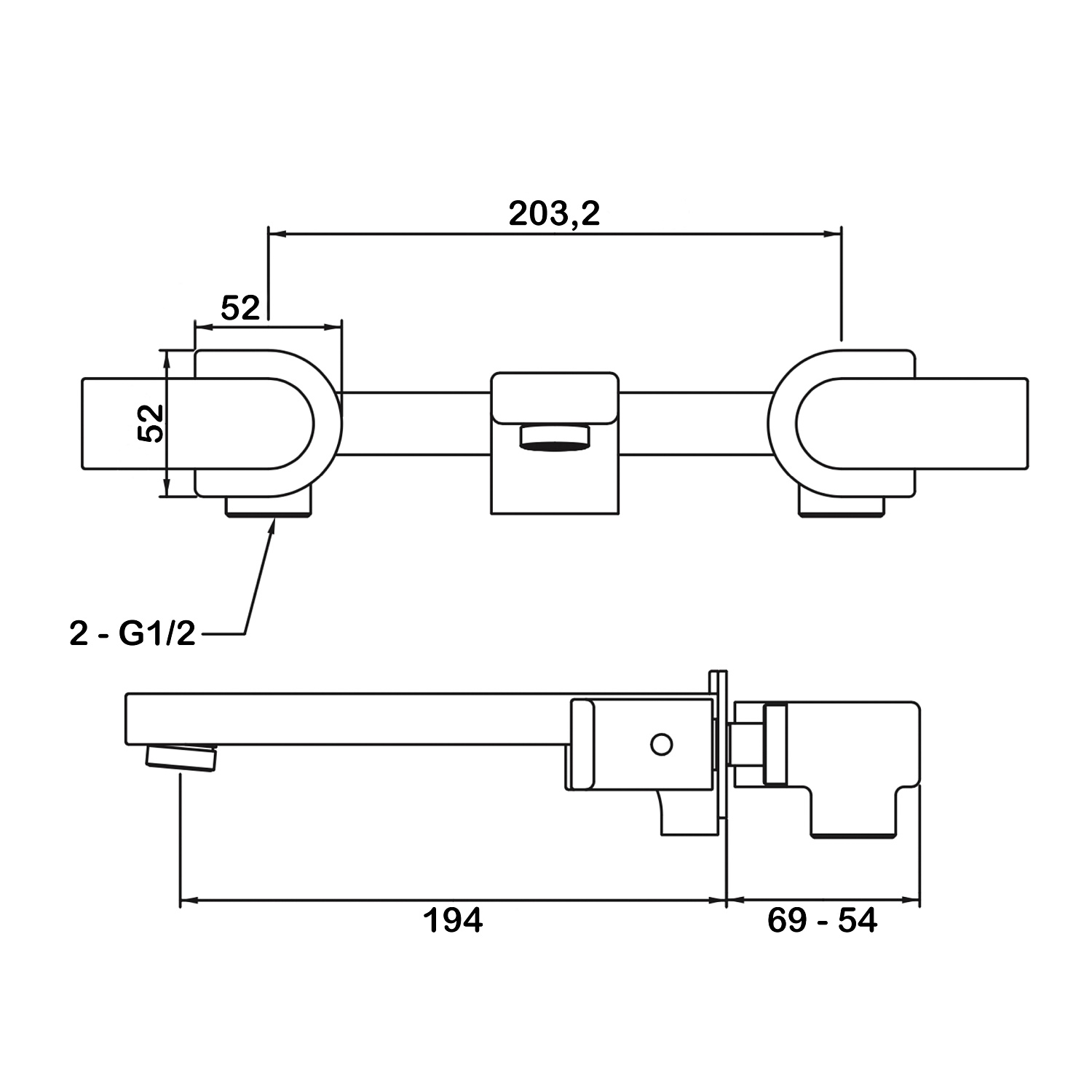 Смеситель для раковины встраиваемый Swedbe Platta 5503