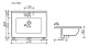 Умывальник накладной прямоугольный Element 610*465*180мм, CN7001