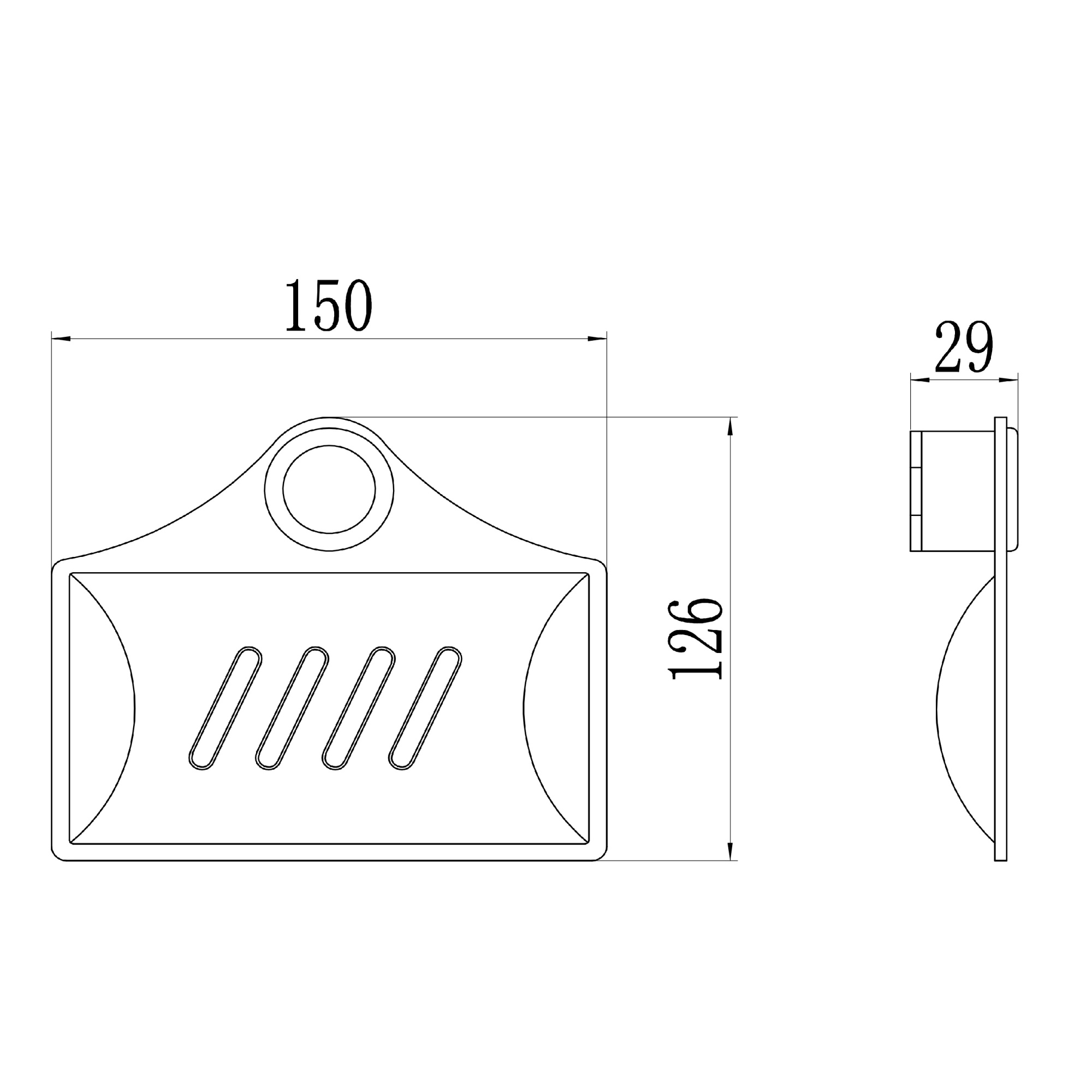 Мыльница для душевой штанги Savol S12-04, хром