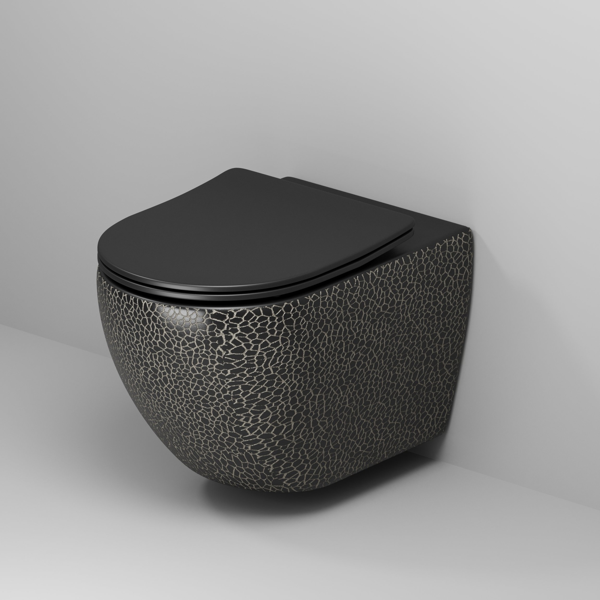 Унитаз gr-4411bbls color (550*365*395) подвесной безободковый