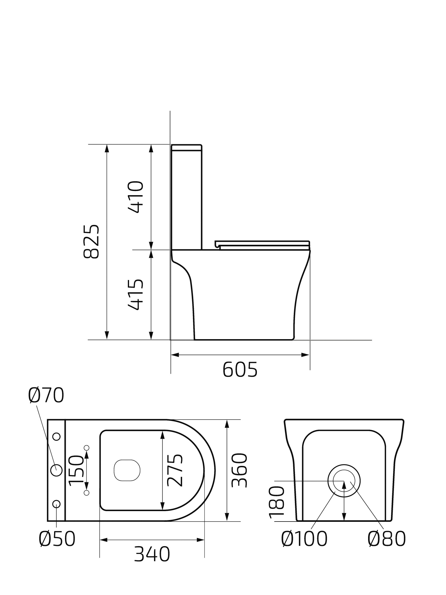 Унитаз напольный Gid Tn2124 62244Y белый 60.5x36x82.5