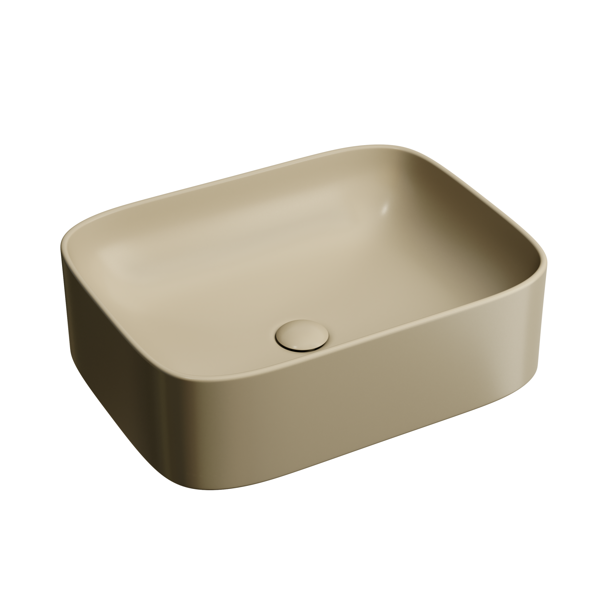 Умывальник чаша накладная прямоугольная (цвет Капучино Матовый) Element 505*380*150мм, CN6052MC