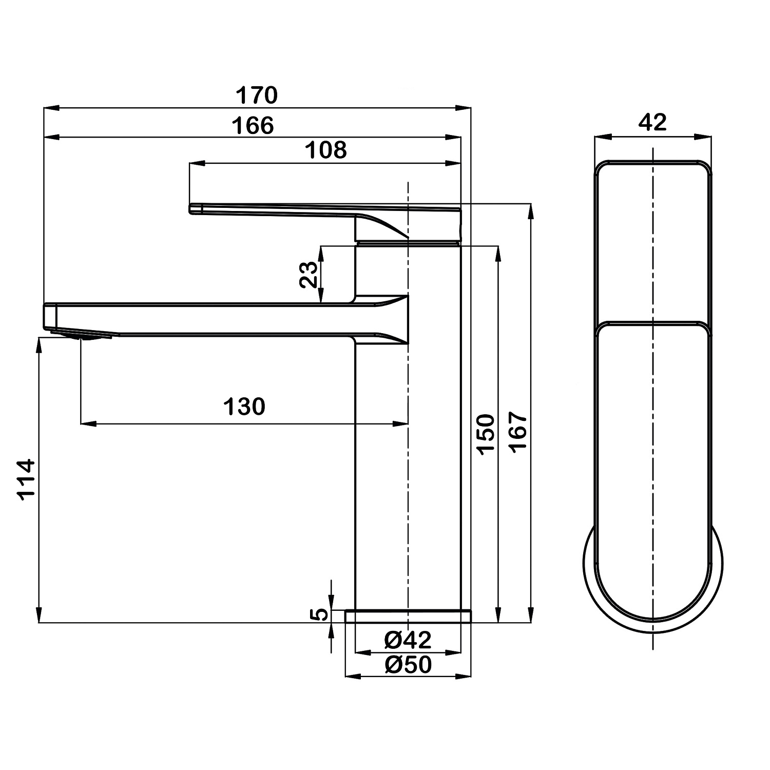 Смеситель для раковины Swedbe Velo 2410