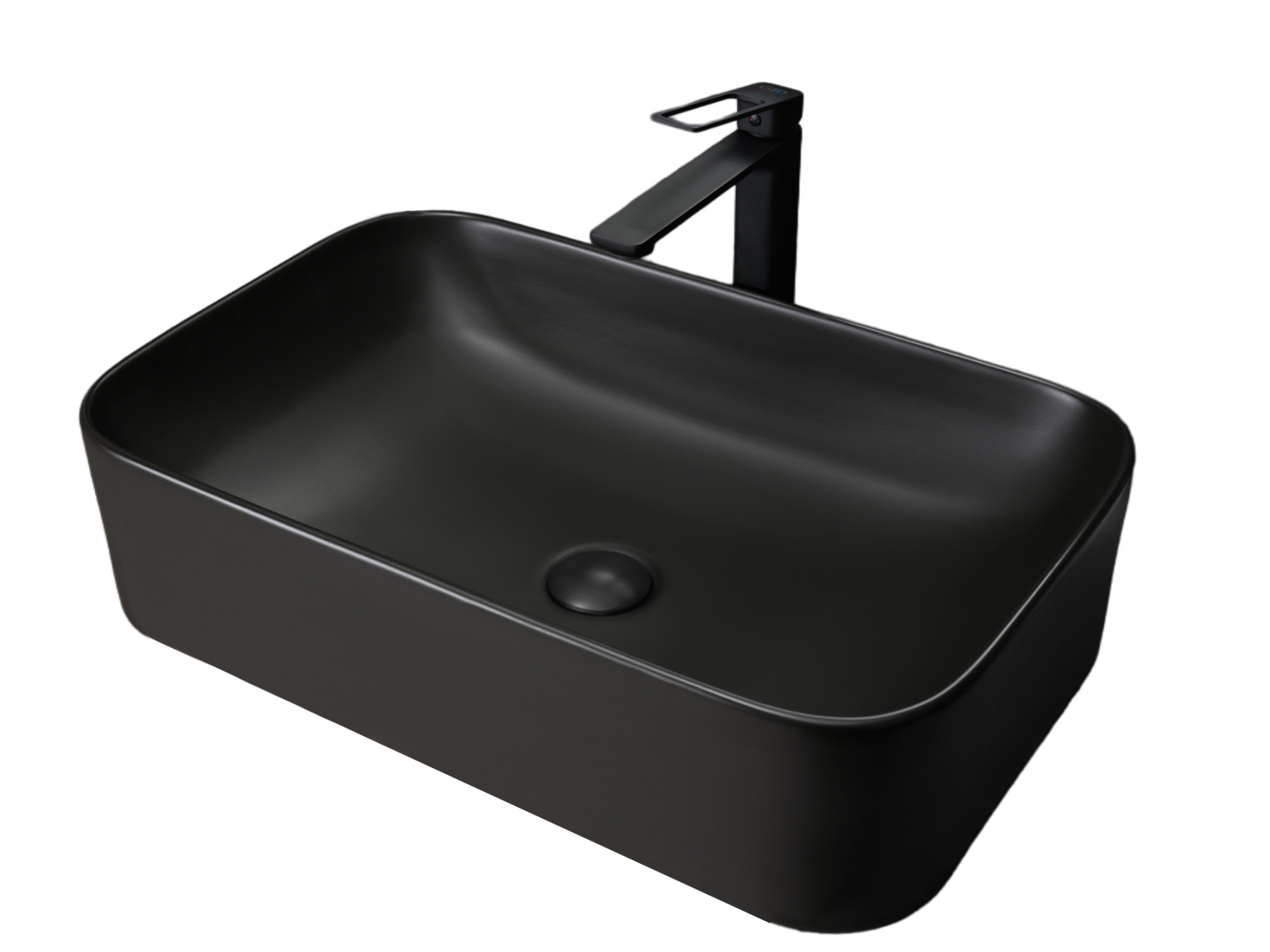 Раковина Gid Bm9599 53366 накладная черная матовая 61x38x15