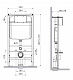 Инсталляция с кнопкой (черная матовая, квадратная) SL-04