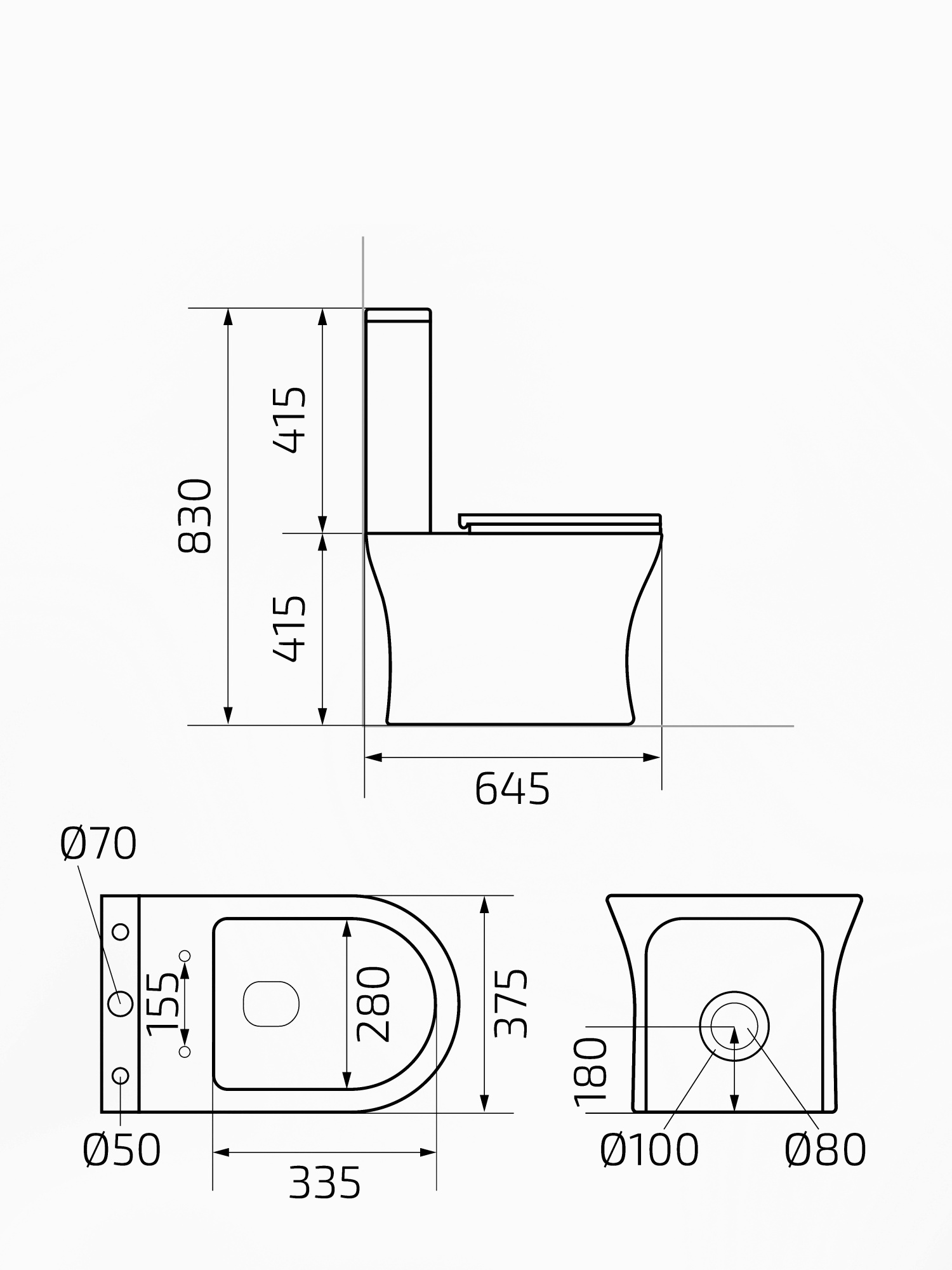 Унитаз напольный Gid Tn2126 62246Y белый 64.5x37.5x83