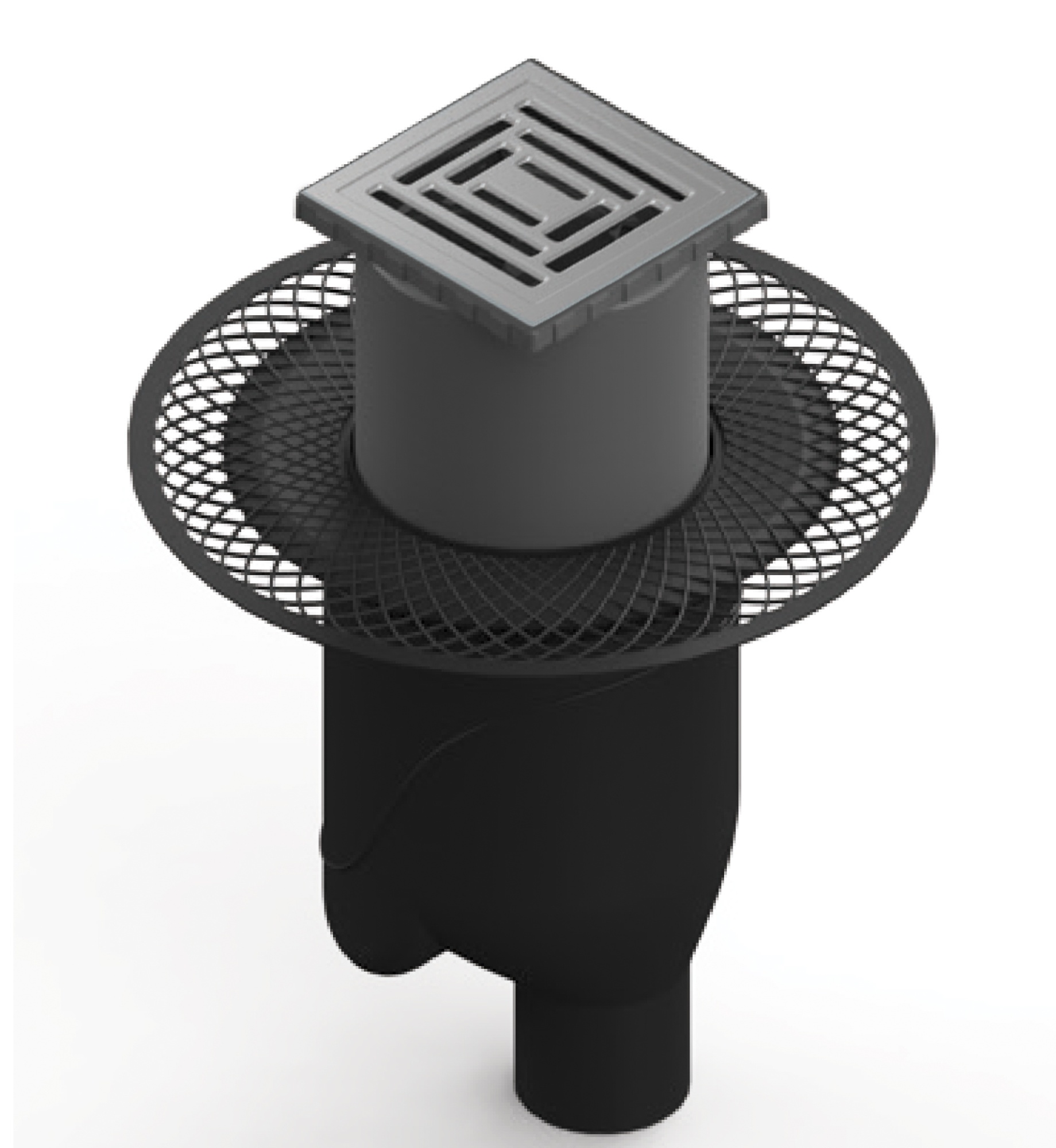 Душевой трап BERGES Wasserhaus PLATZ Uno 100х100 090069