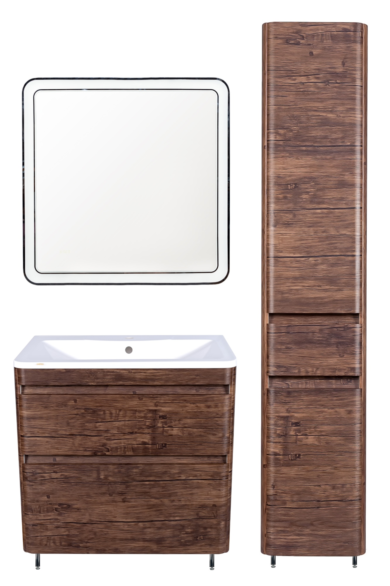 Тумба напольная "Атлантика 80", Люкс старое дерево, PLUS