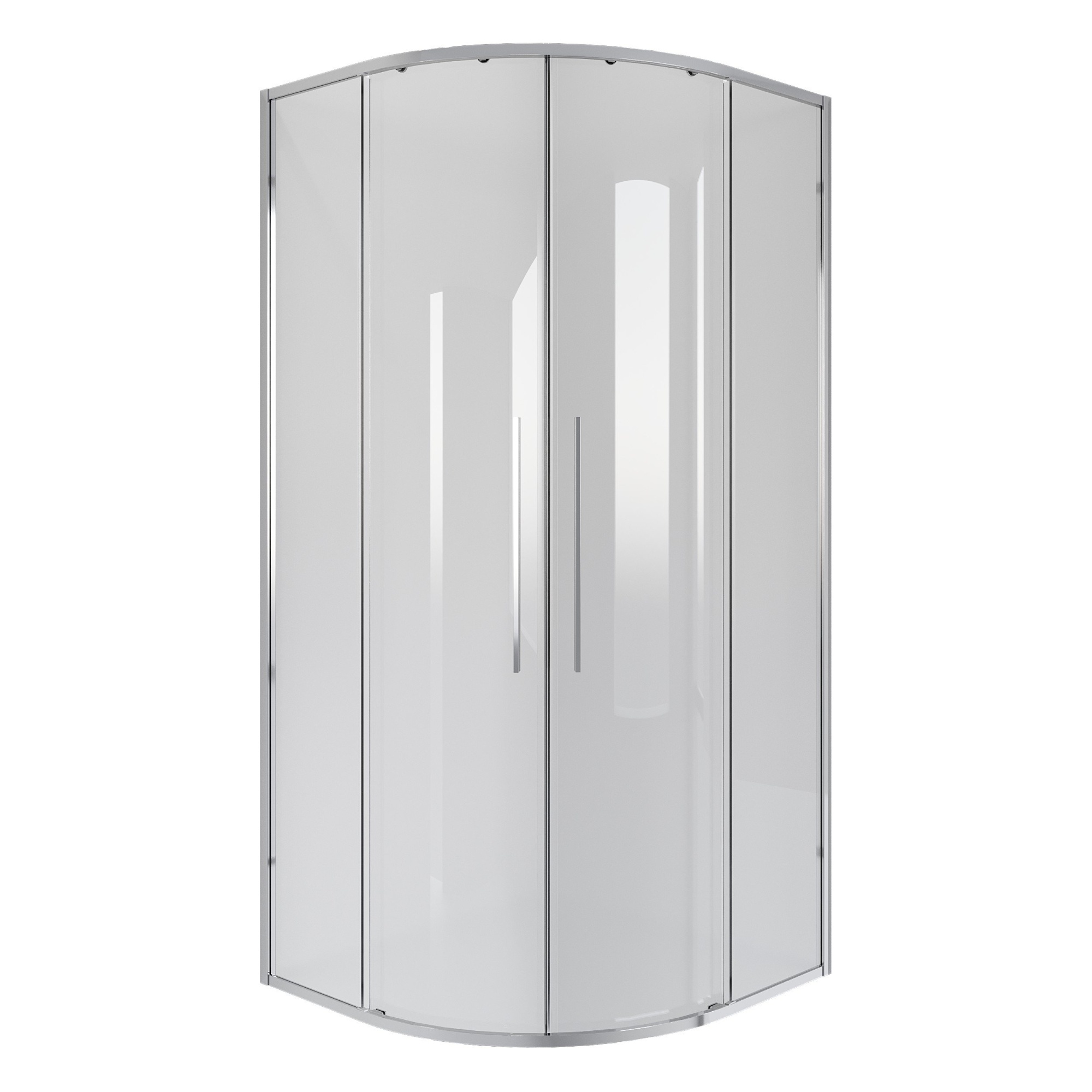 Душевое ограждение NG-6626-34 (90*90*195) полукруг, раздвижная, хром, стекло прозрачное