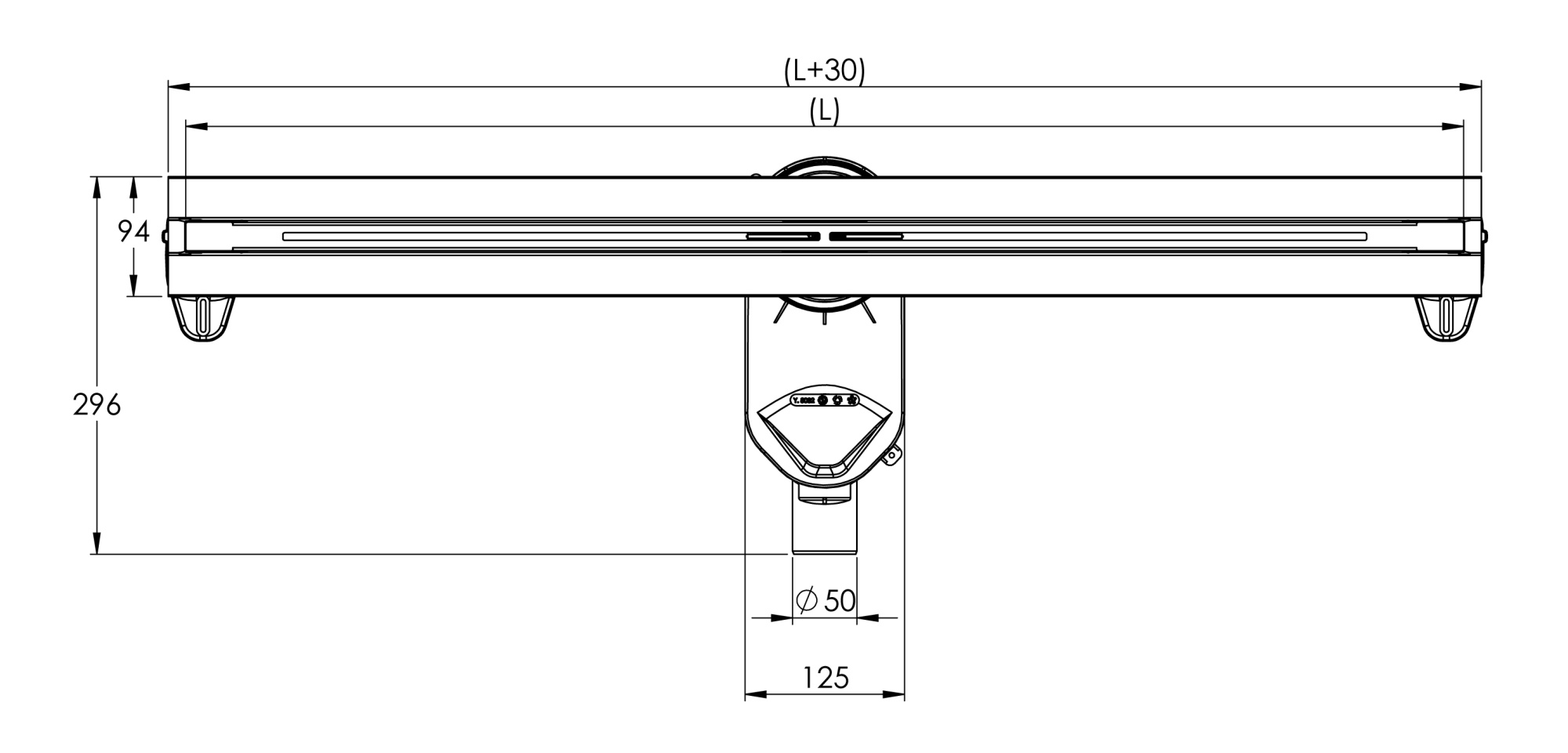 Душевой лоток BERGES SUPER line 090080 55 см