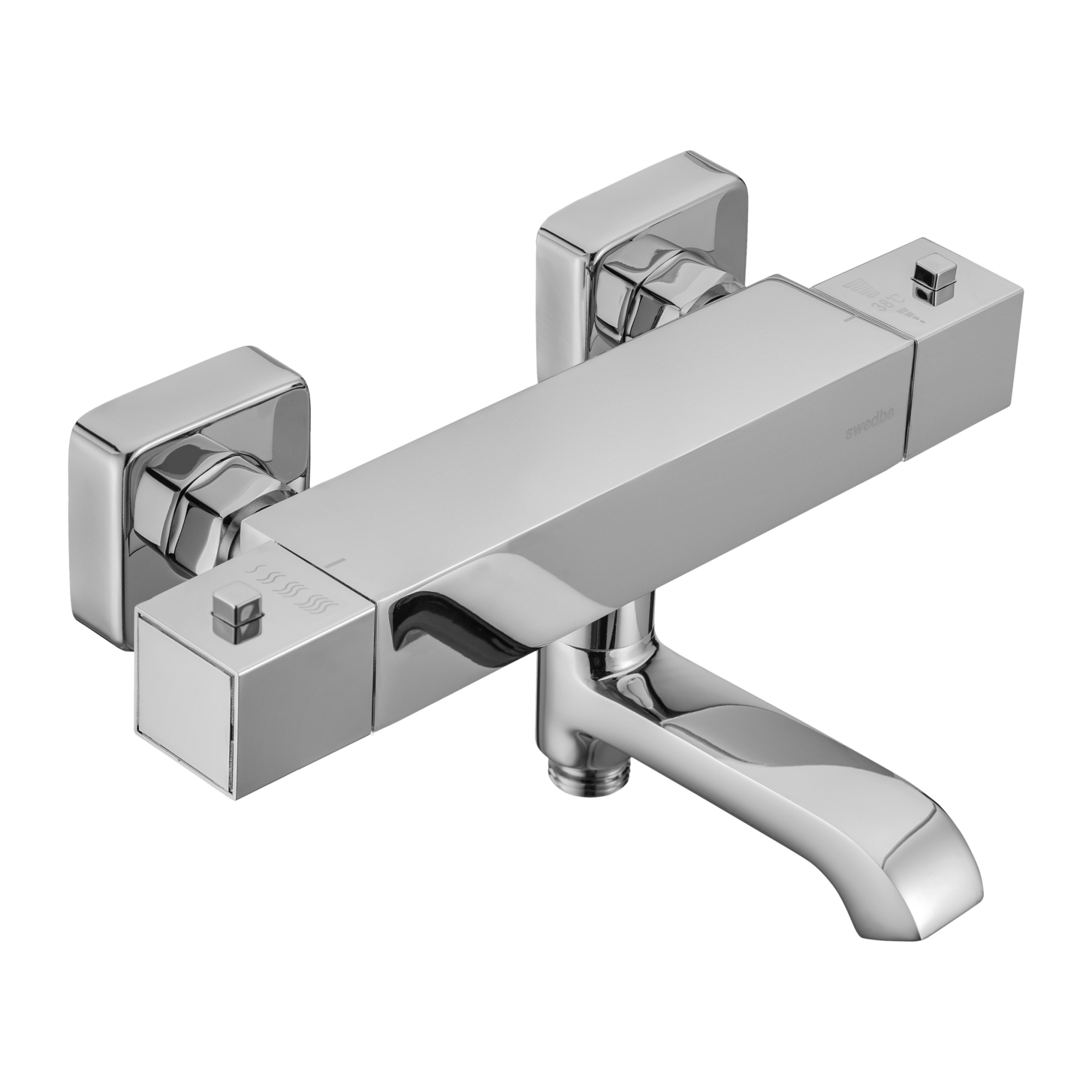 Смеситель термостатический для ванны с поворотным изливом Swedbe Mercury 9062