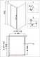 Душевое ограждение NG-43-9AG-A70G (90*70*195) прямоугольник, дверь распашная