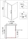 Душевое ограждение NG-43-12AG-A80G (120*80*195) прямоугольник, дверь распашная