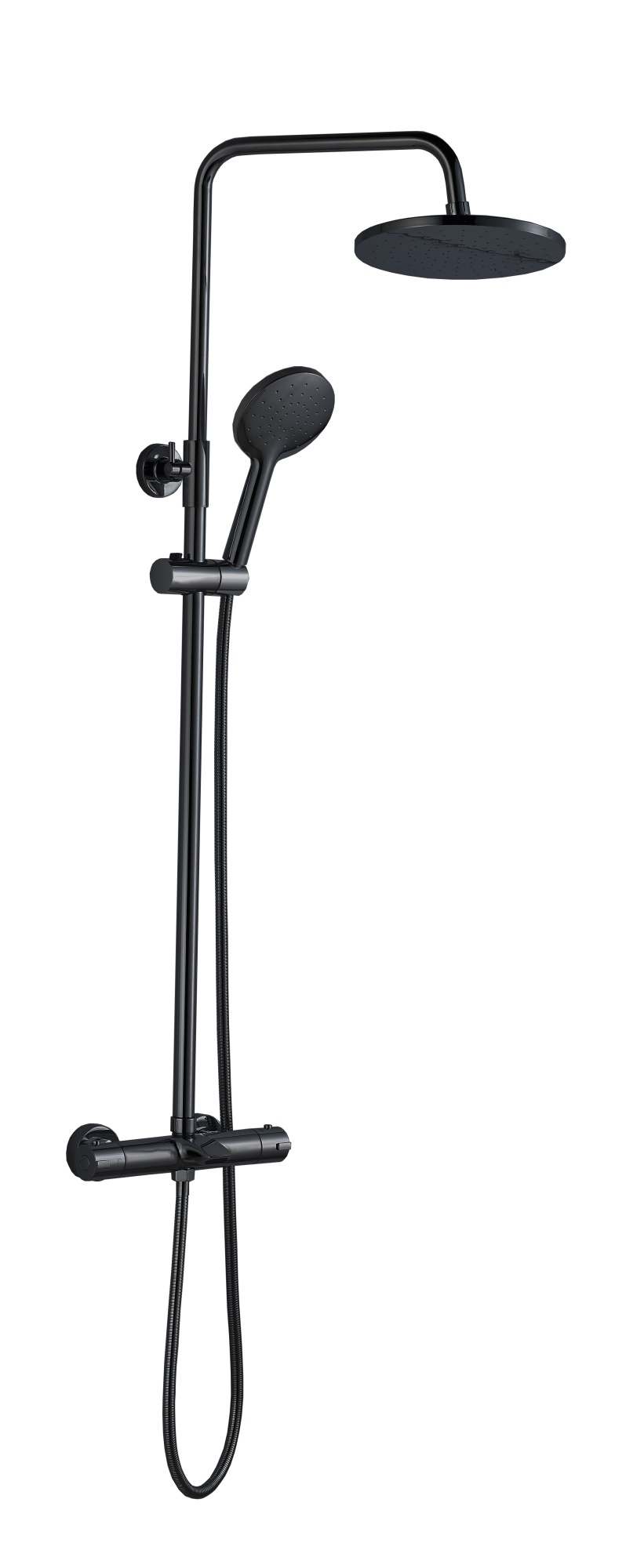 Стойка OGLIO B TS душевая с термостатом BOCH MANN BM9649 (ЧЕРНЫЙ)