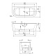Акриловая ванна CEZARES SLIM WALL-180-80-60-W37-SET