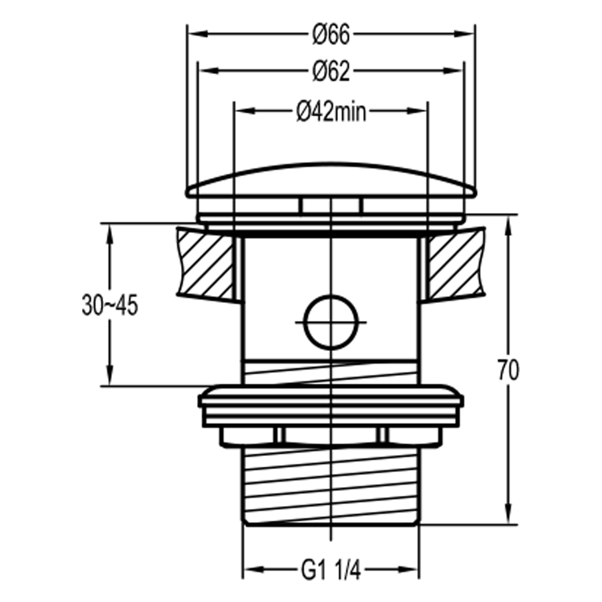 Донный клапан Swedbe Terracotta 2563