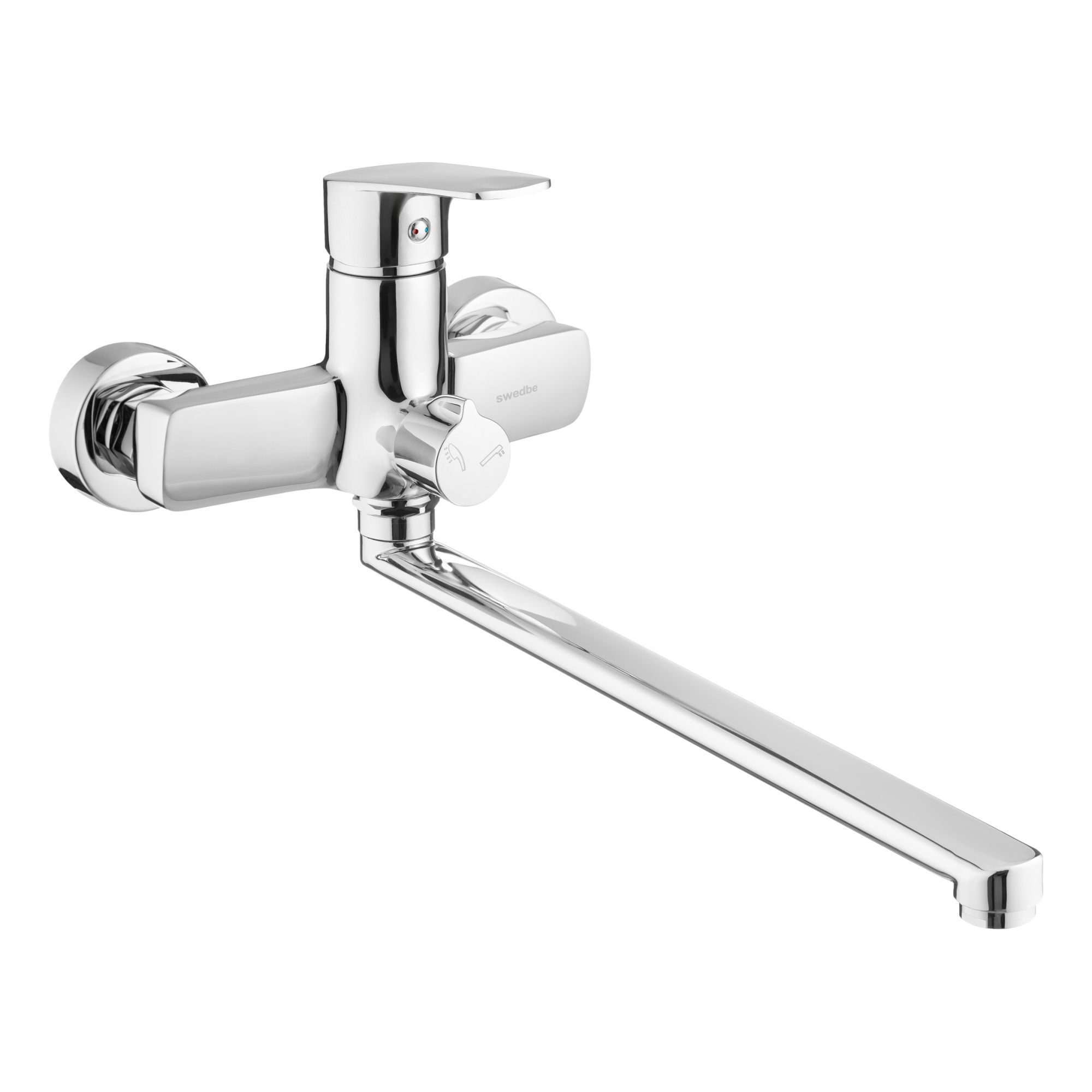 Смеситель для ванны с длинным изливом Z-формы Swedbe Venado 1650