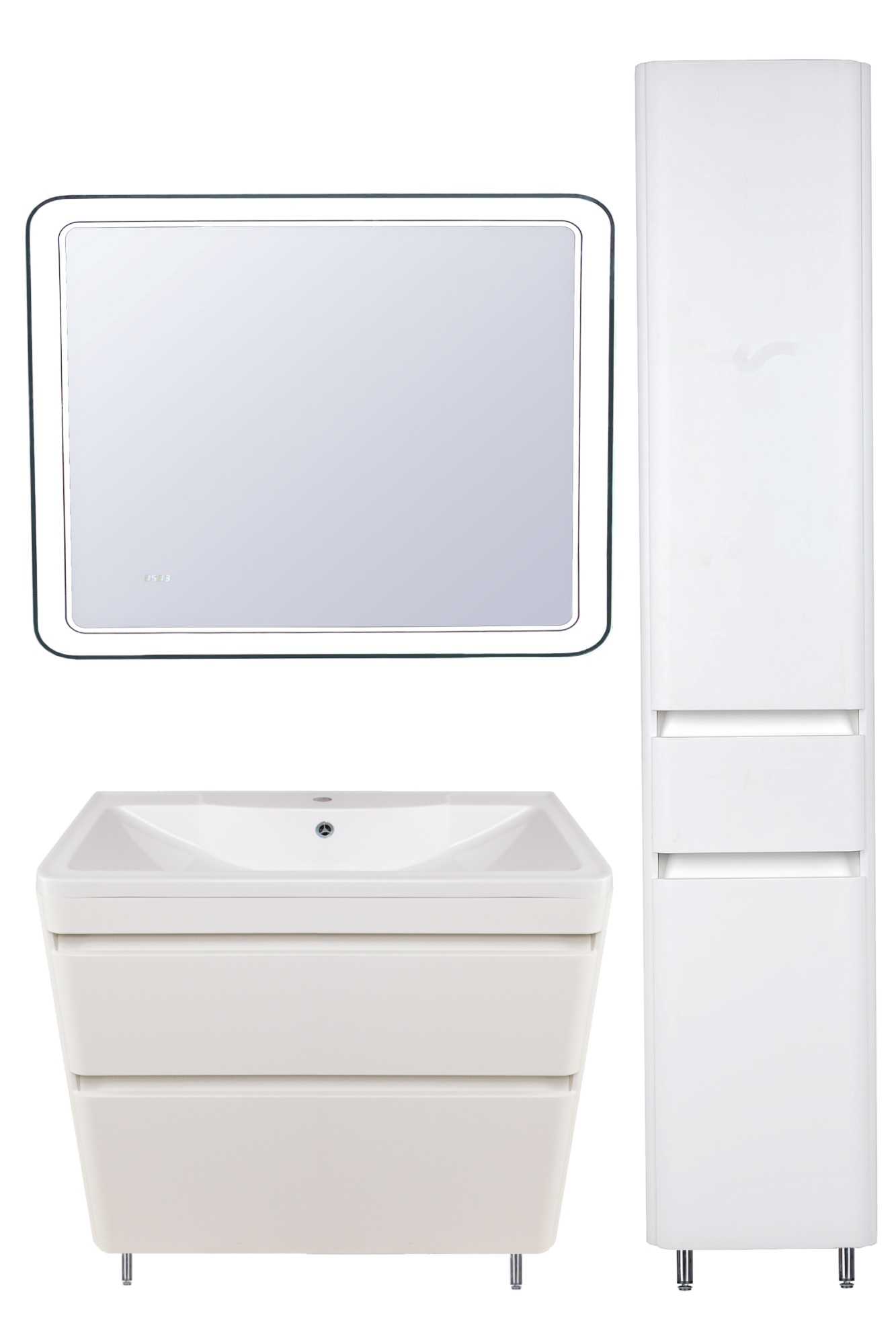 Зеркало "Атлантика 90*70" с подсветкой и часами