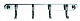 Планка настенная узкая 4 крючка RUSH Bianki (BI76243)