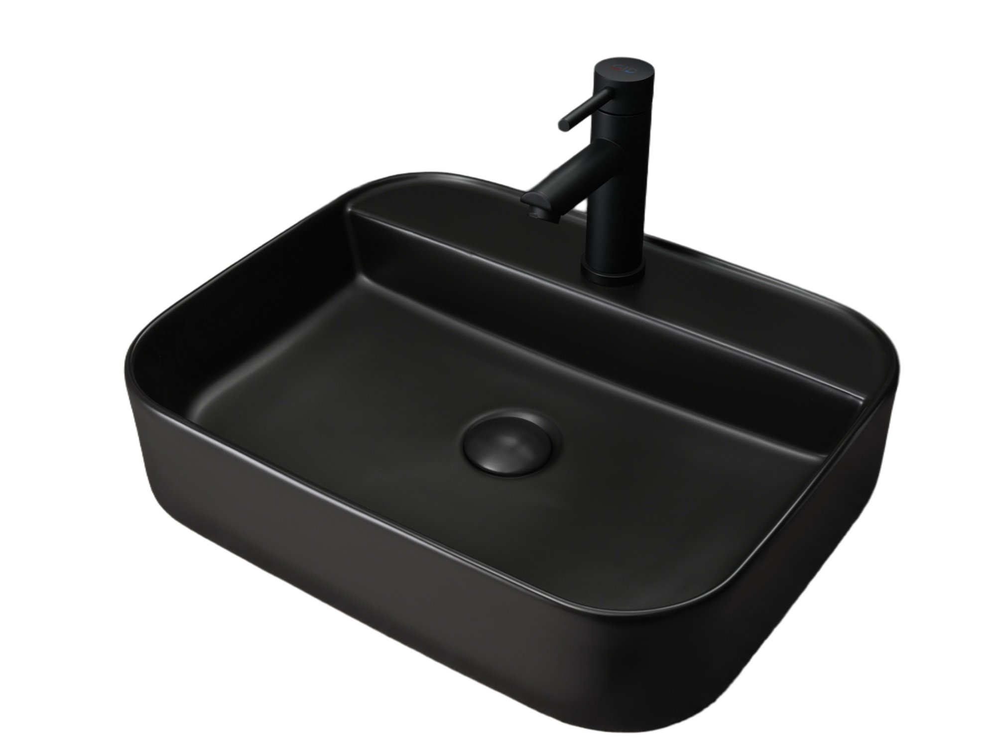 Раковина Gid Bm9550 53364 накладная черная матовая 50x40x11