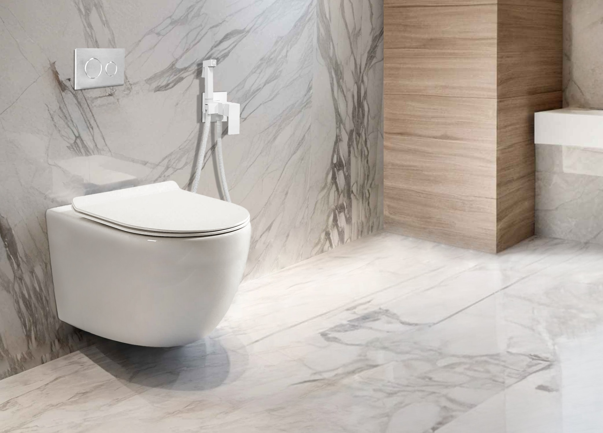 Унитаз CLIO Aria Tornado подвесной безободковый белый со смывом торнадо Ceruttispa CT10582 (525х355х335)