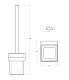 Ёршик для унитаза подвесной CEZARES SLIDER-TBS-V-GM