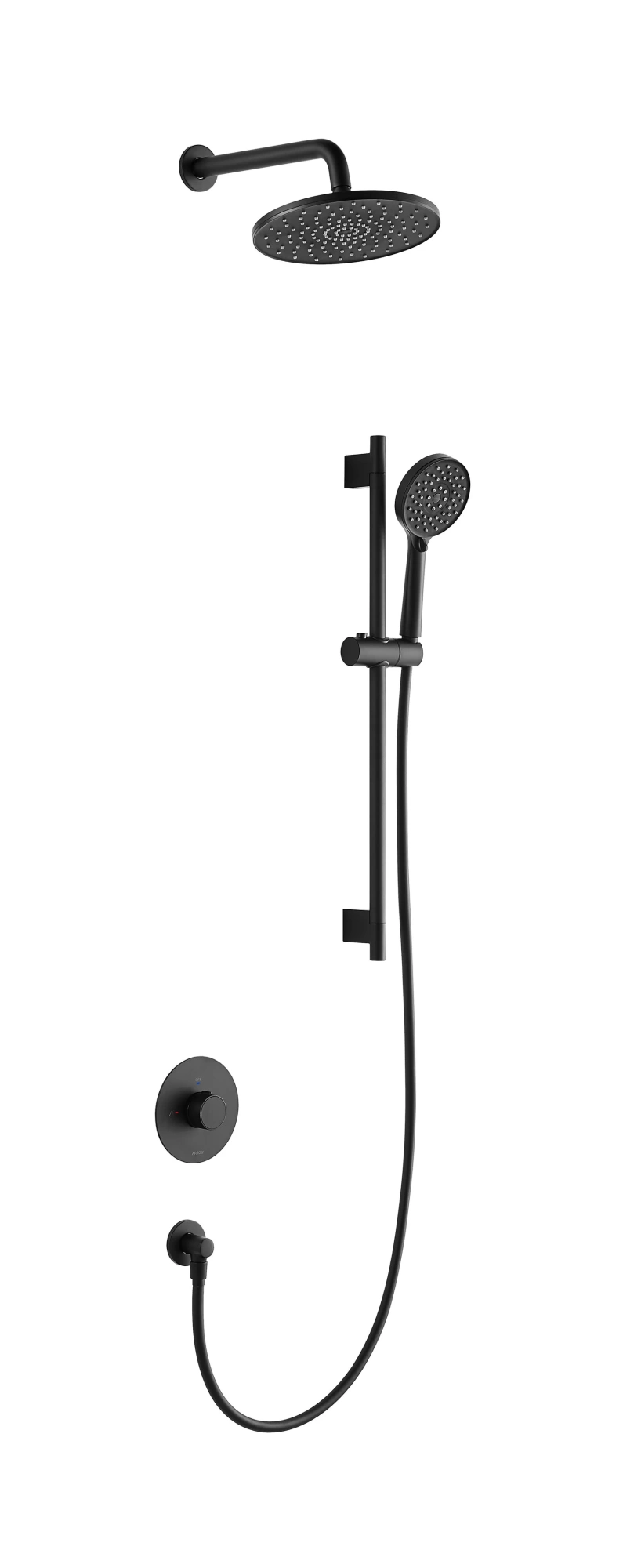 Душевой комплект Arrow AG3732MB-1 c внутренней частью, черный матовый