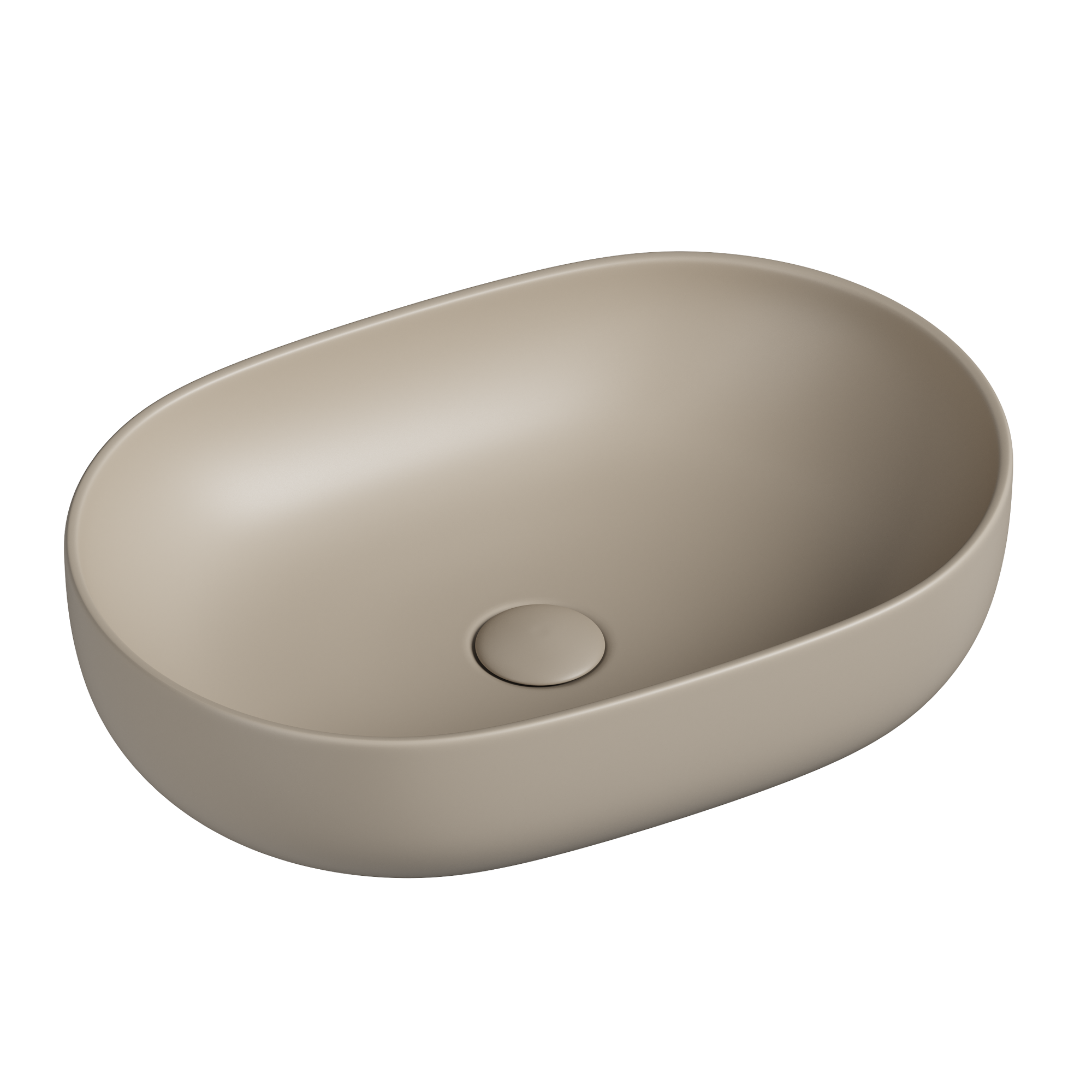 Умывальник чаша накладная овальная (цвет Капучино Матовый) Element 600*415*135мм, CN6047MC