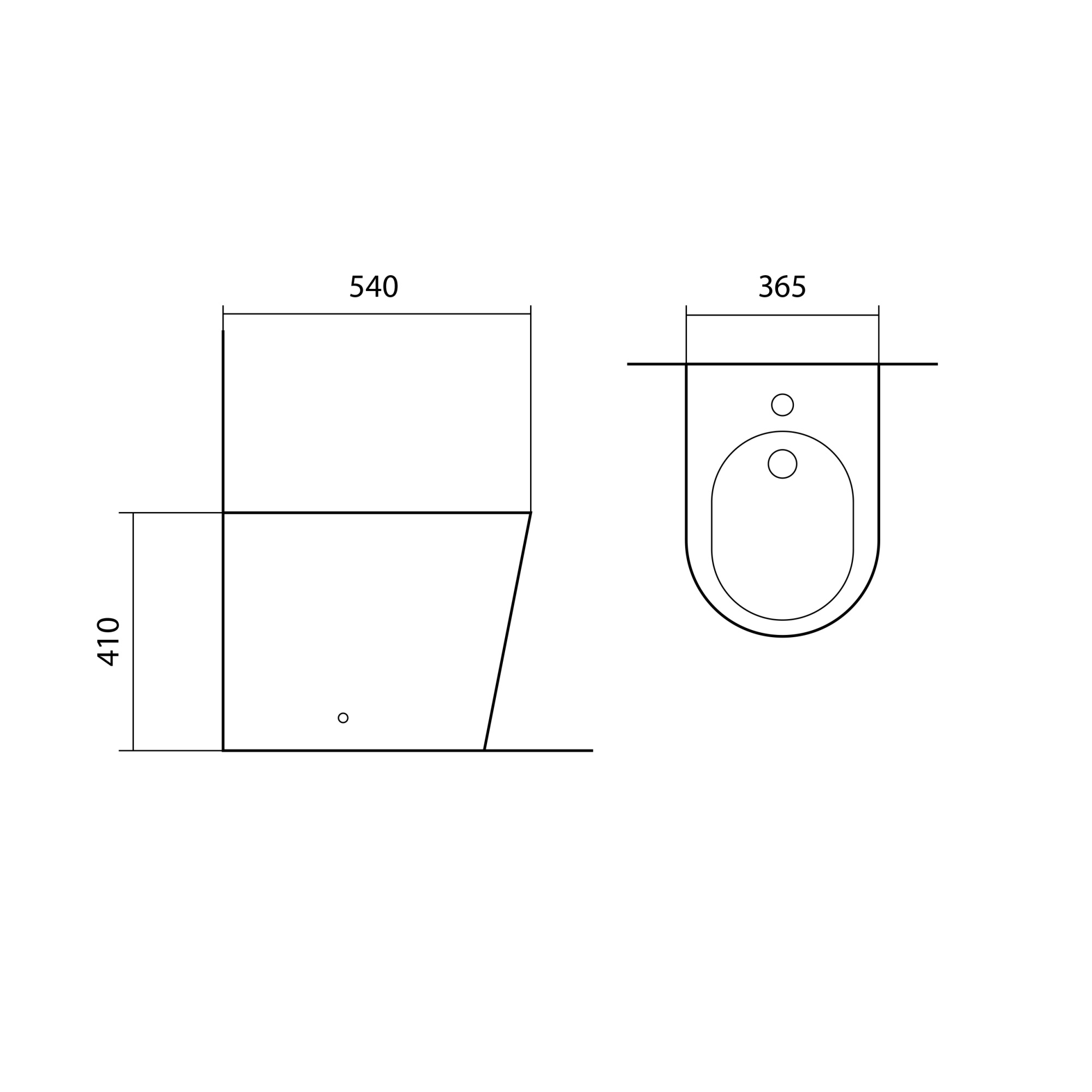 Биде напольное AQUATEK ВЕГА AQ1058-00 540*365*410 мм, цвет белый