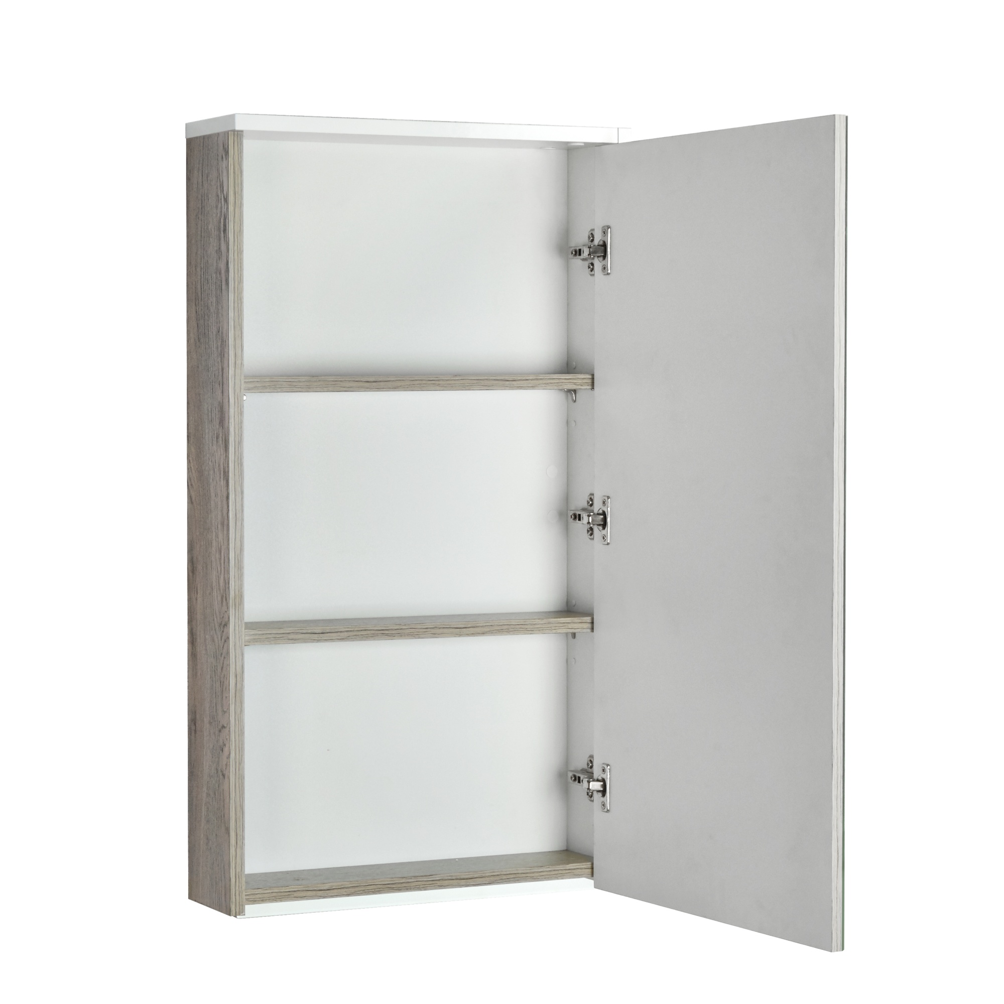 Зеркальный шкаф Aquaton Эмма белый, дуб наварра (1A221802EAD80)