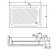 Душевой поддон прямоугольный RGW B/CL-S, 16180292-51