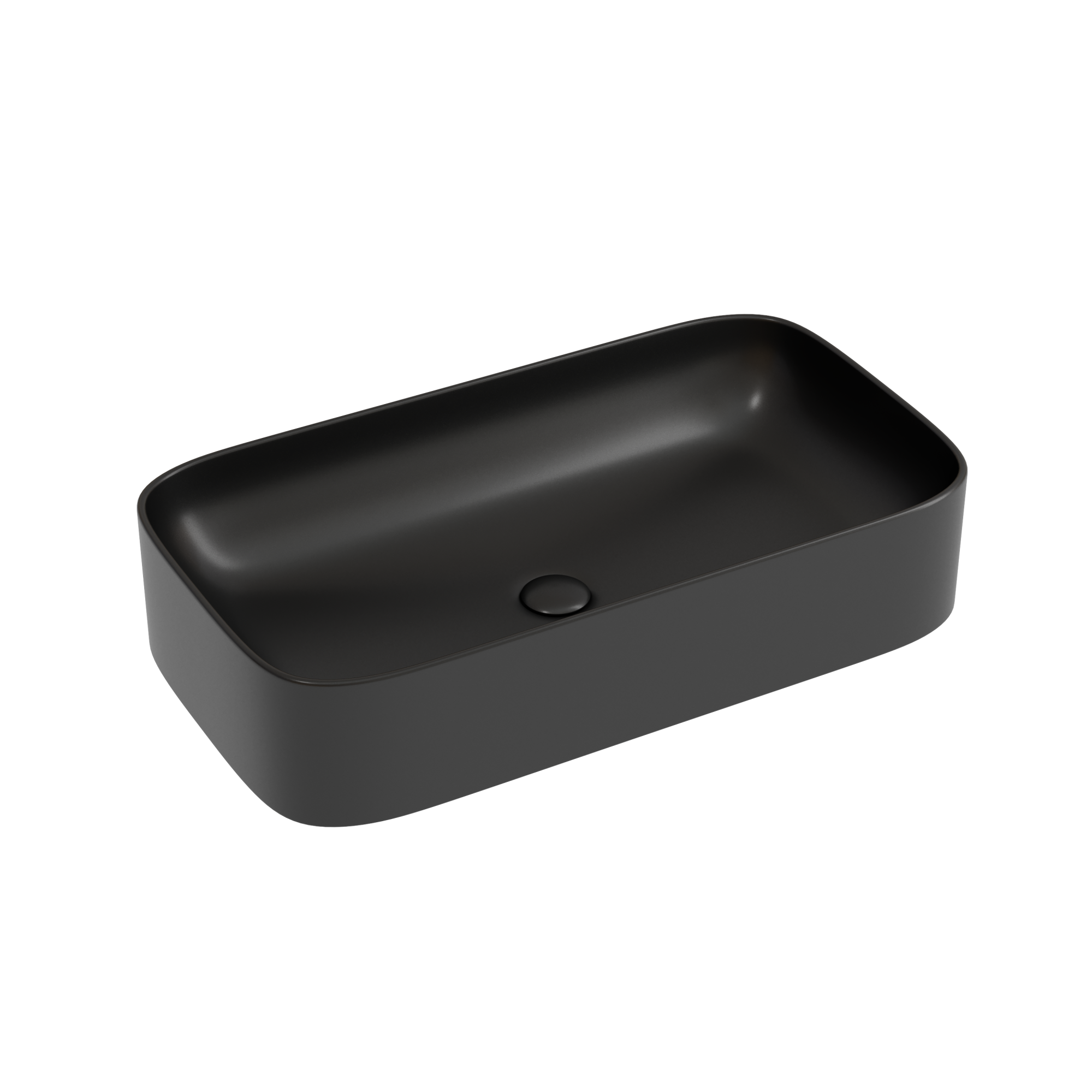 Умывальник чаша накладная прямоугольная (цвет Черный Матовый) Element 705*380*122мм, CN6054MB