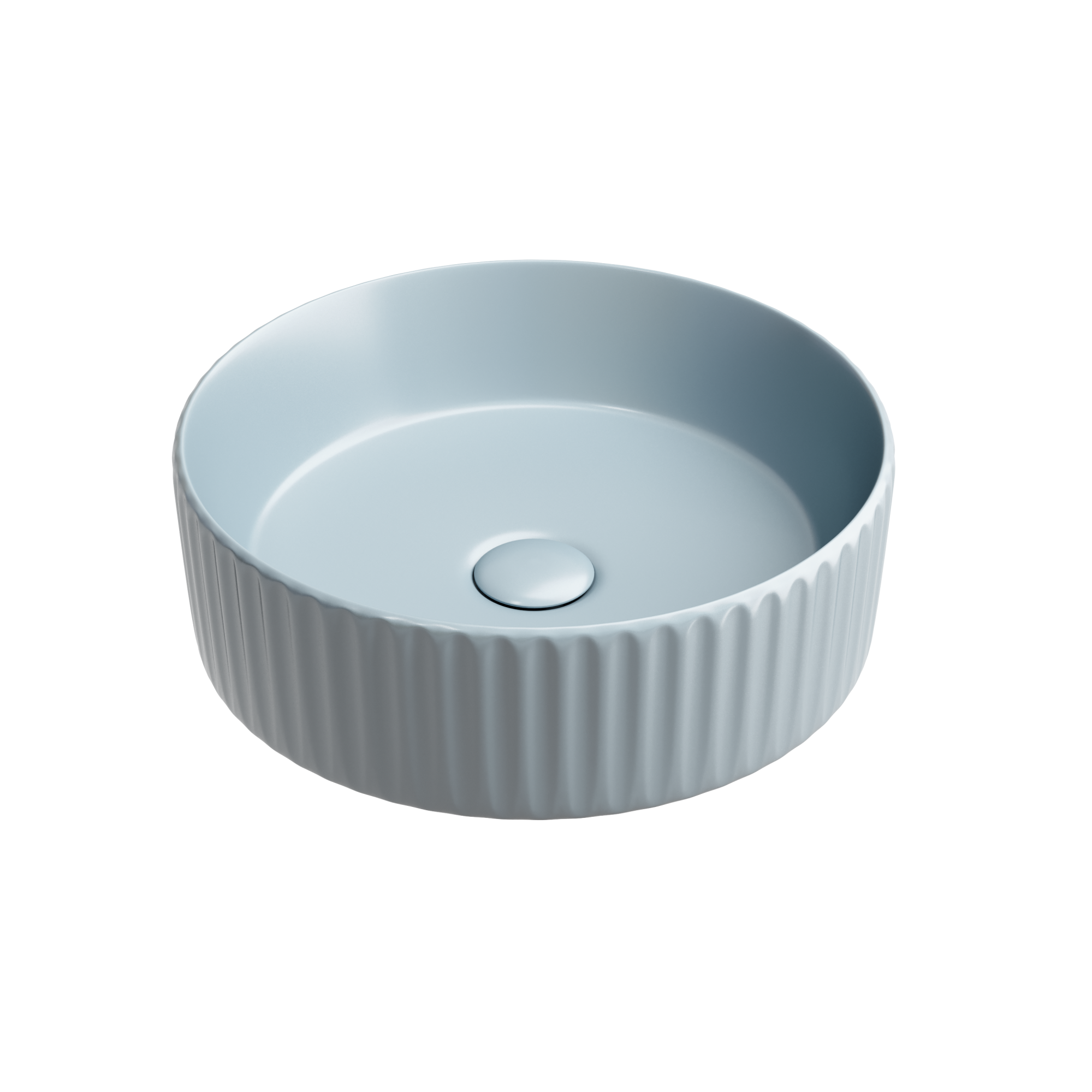 Умывальник чаша накладная круглая (цвет Серо-Голубой Матовый) Element 360*360*115мм, CN6057MHL