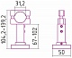 Кронштейн напольный с обхватом d 32 мм / L 104.2 мм / 2 шт (Матовый белый) 30-1514-2032