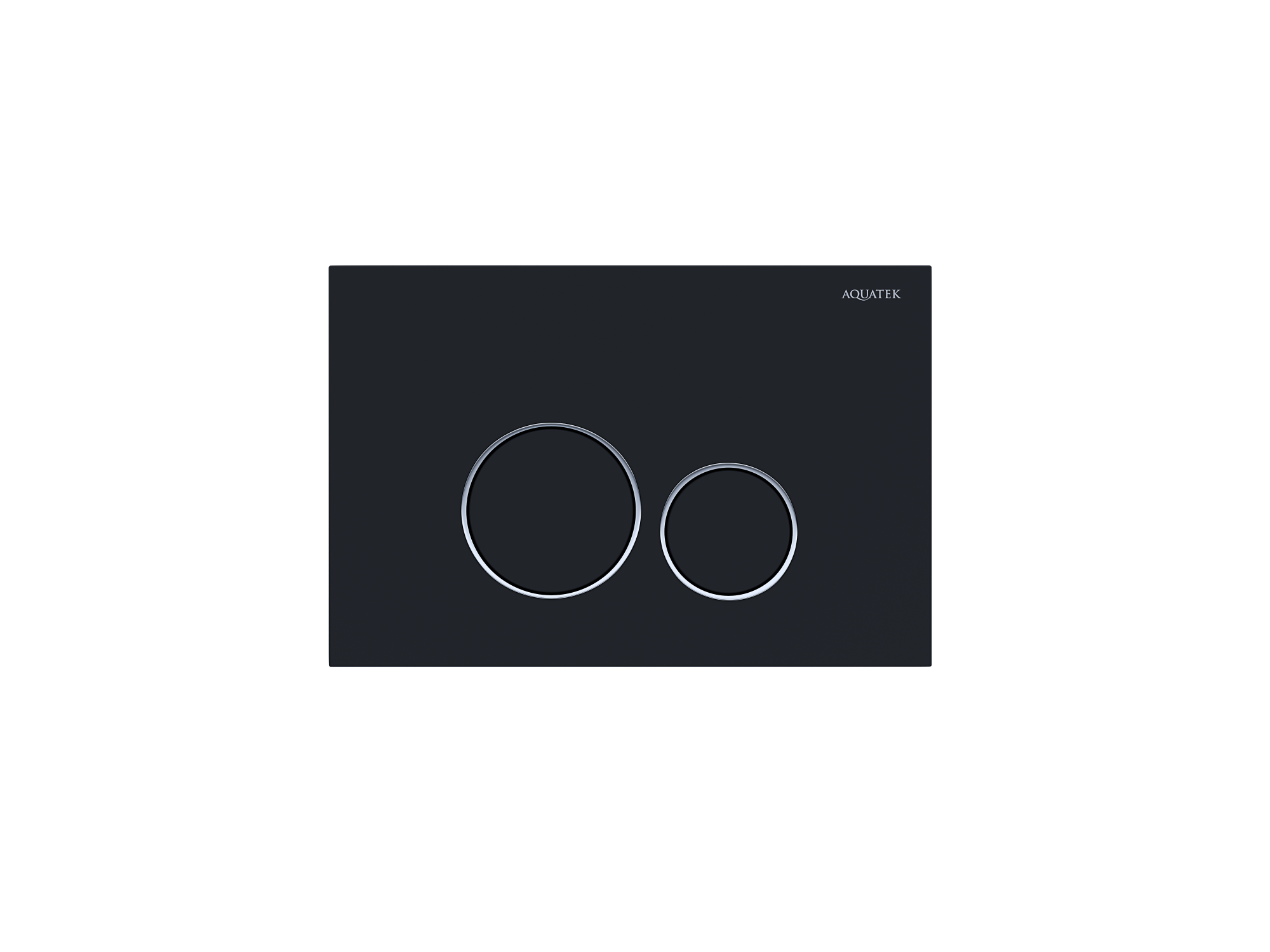 Панель смыва Aquatek Черная матовая ободок хром (клавиши круглые) KDI-0000020