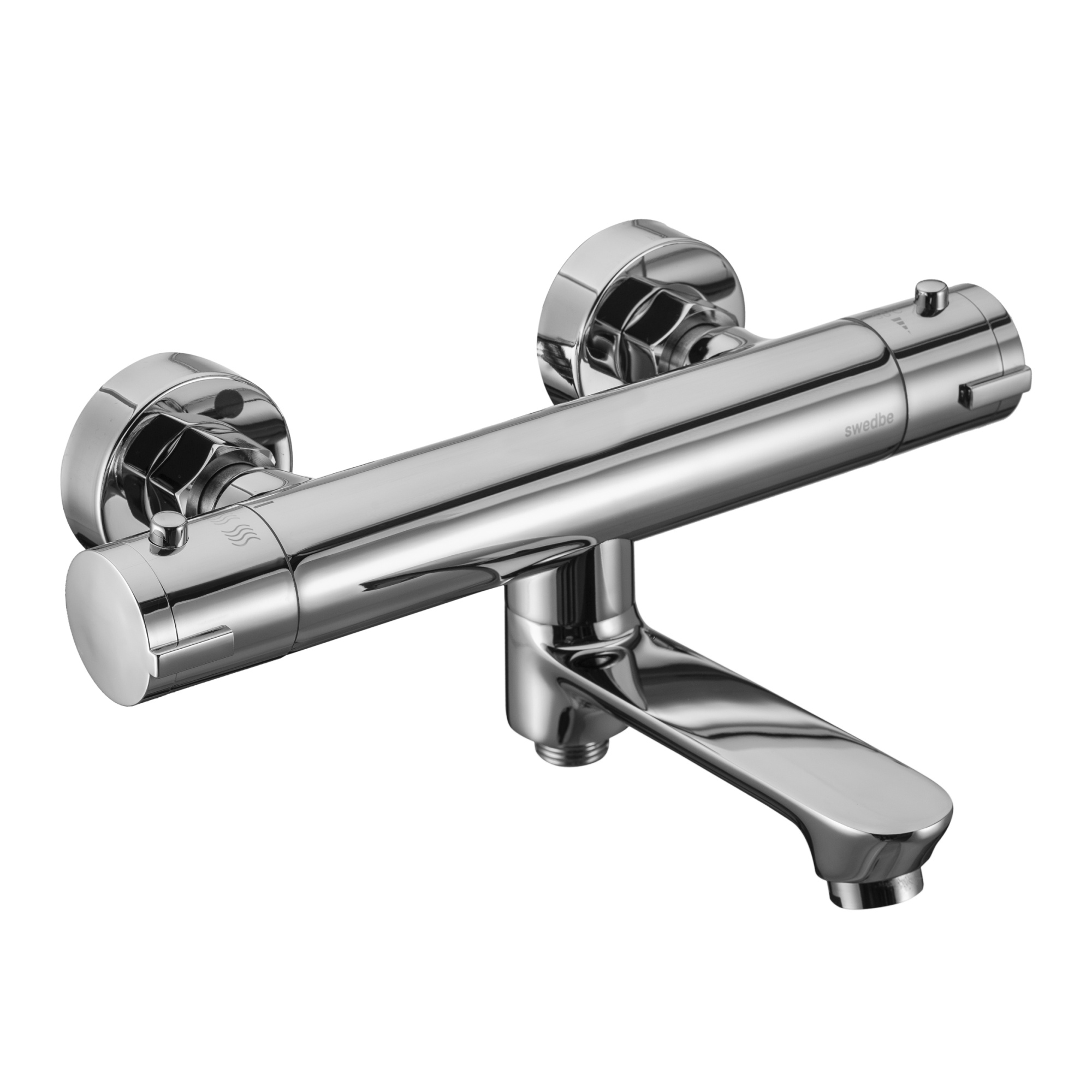 Смеситель термостатический для ванны с поворотным изливом Swedbe Mercury 9045