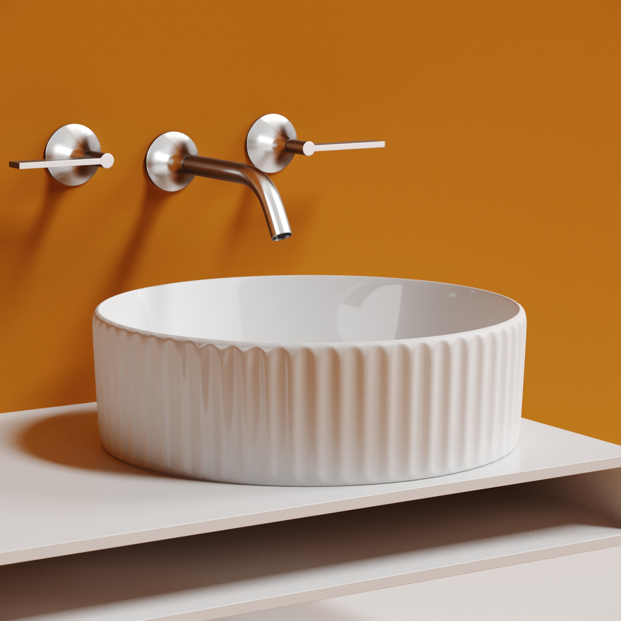 Умывальник чаша накладная круглая Element 360*360*115мм, CN6057