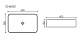 Умывальник чаша накладная прямоугольная (цвет Черный Матовый) Element 605*380*122мм, CN6053MB