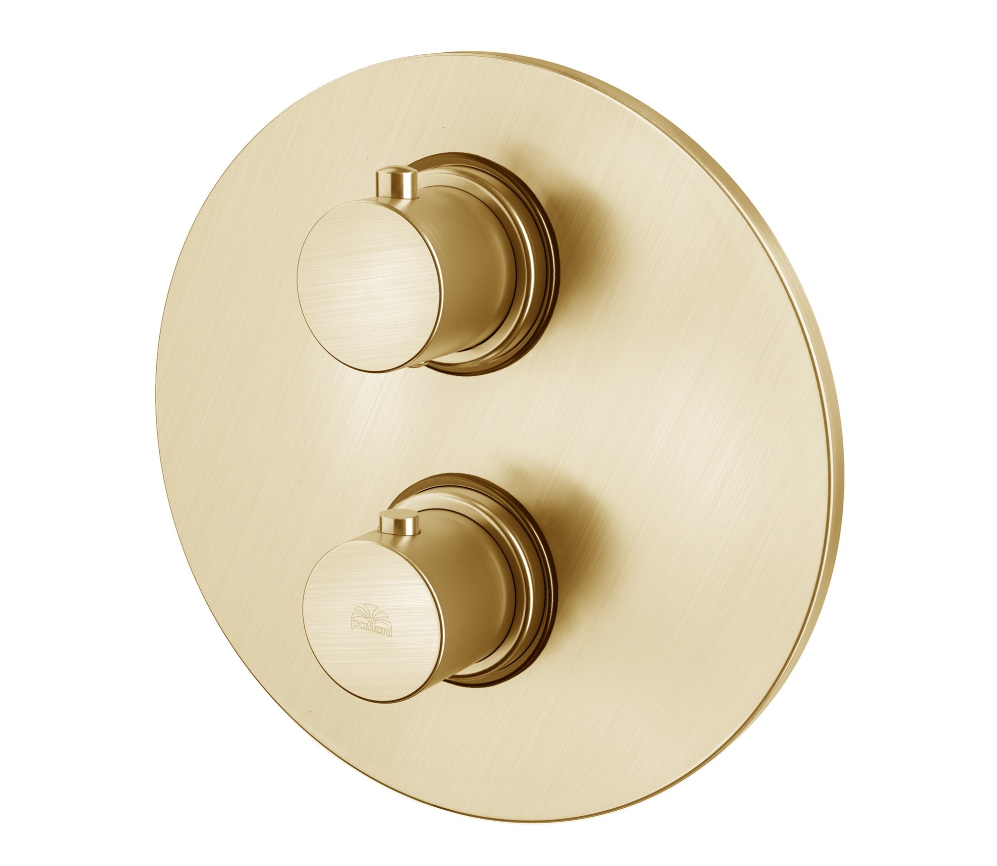 Смеситель термостат встраиваемый для душа 3 выход Paffoni LIGHT LIQ019HGSP встраиваемый Золото медовое брашированное