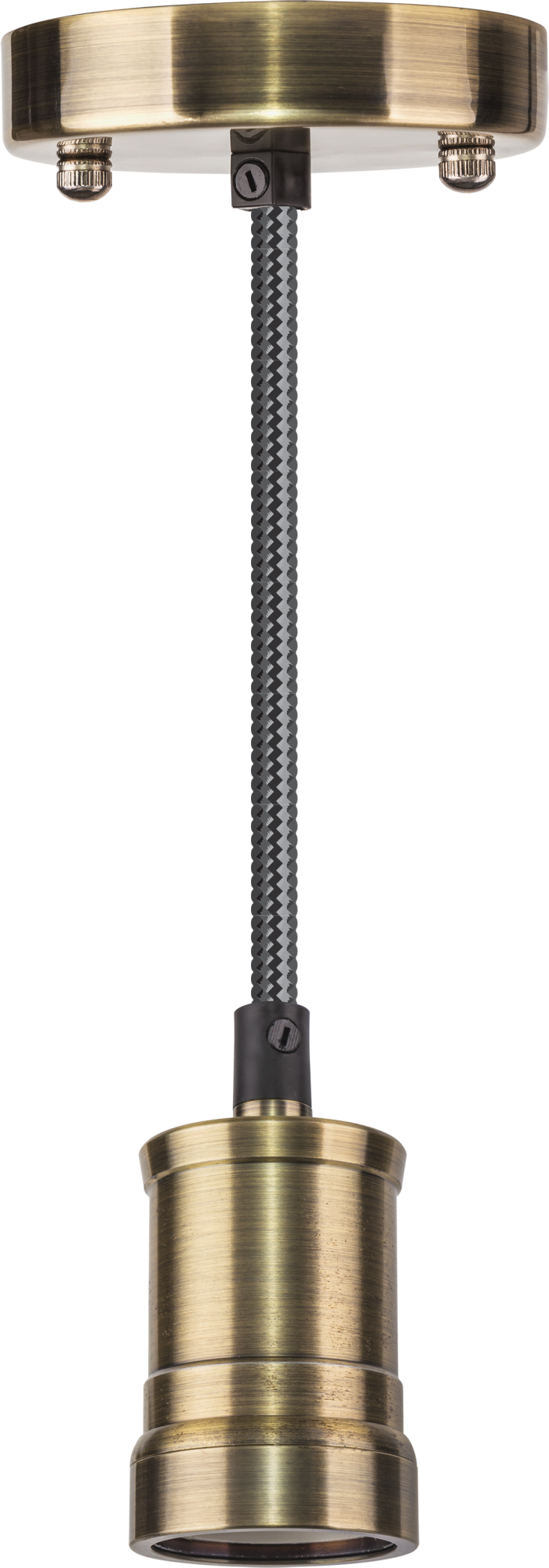 Светильник с проводом 1.5м Е27 декор черненая бронза