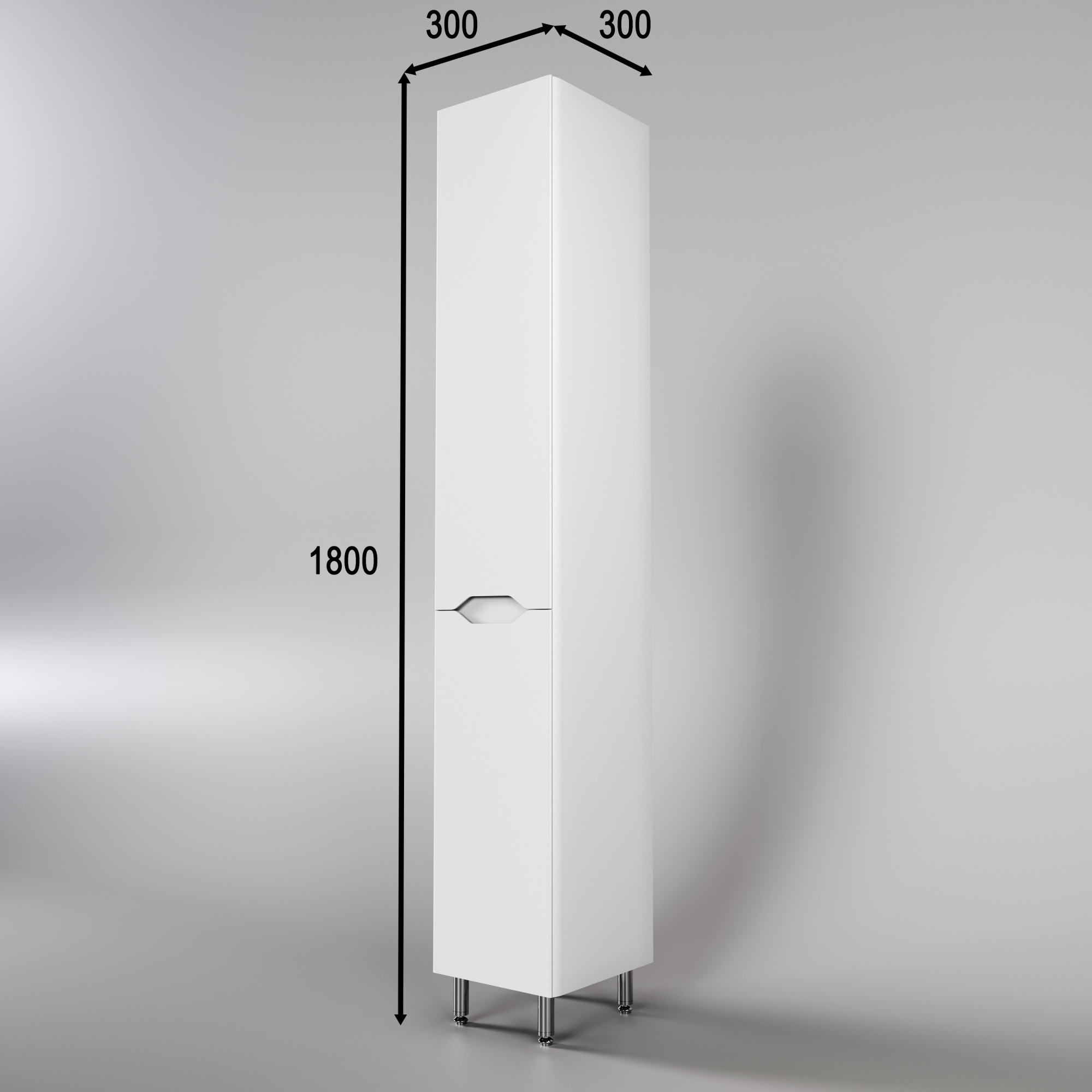 Колонна универсальная "Марелла" с корзиной, Люкс антискрейтч белый матовый, PLUS