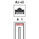 Разъем RJ45 8P8C кат.5E UTP (уп.100шт) PROCONNECT 05-1021-3