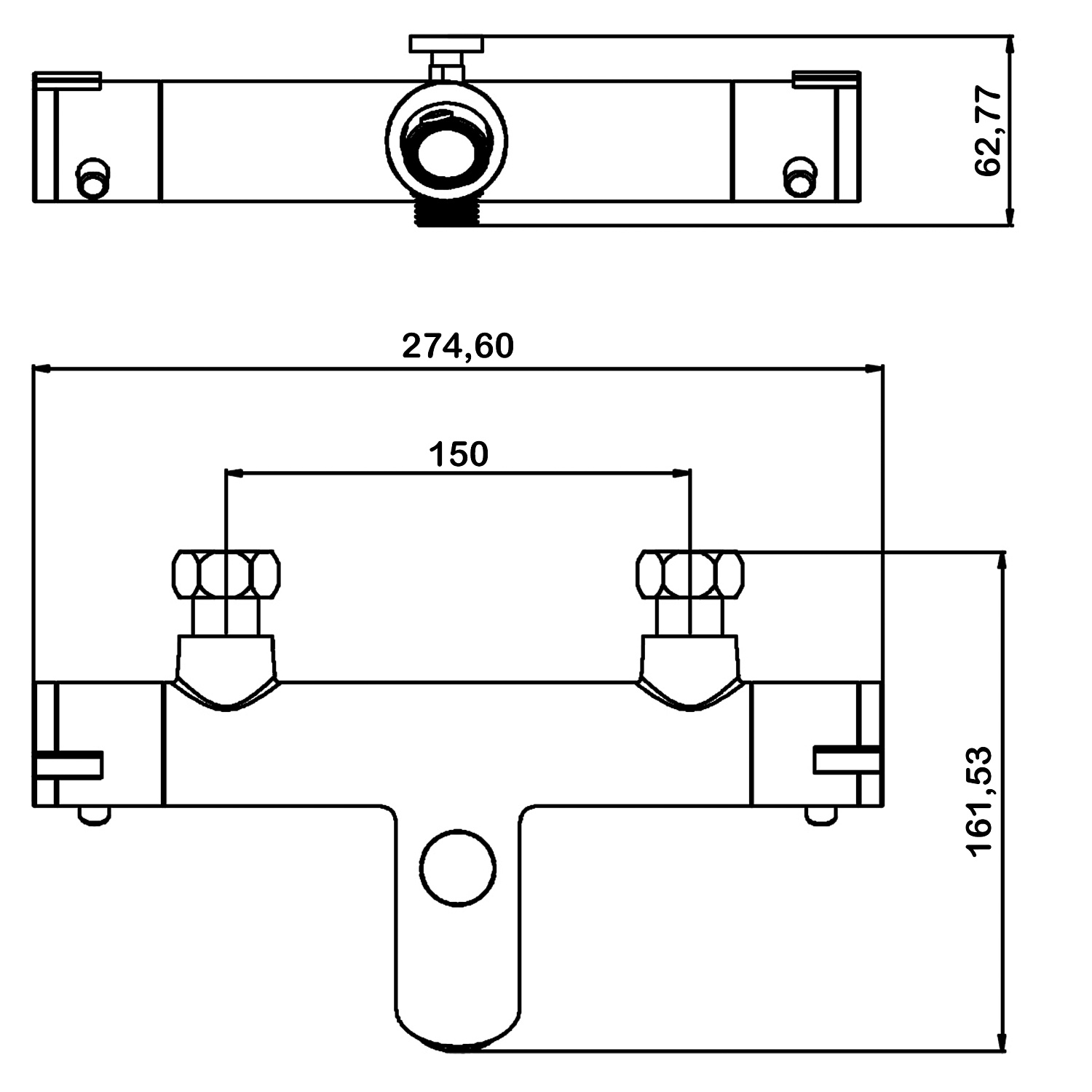 Смеситель термостатический для ванны/душа Swedbe Mercury 9061
