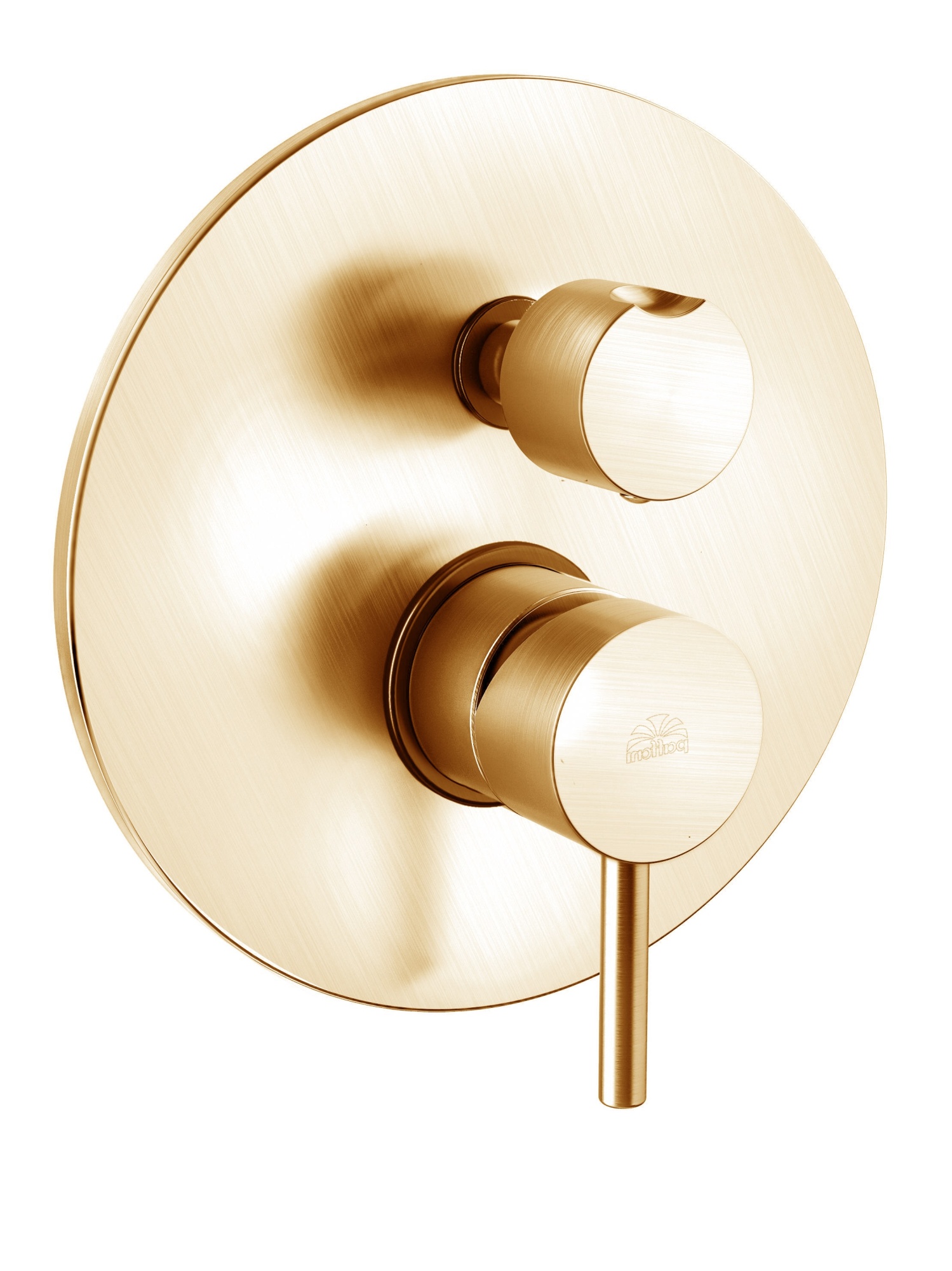 Смеситель встраиваемый для душа на 2 выход Paffoni LIGHT LIG018HGSP встраиваемый Золото медовое брашированное