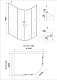 Душевое ограждение NG-6621-08 (120*80*195) полукруг, двери раздвижные