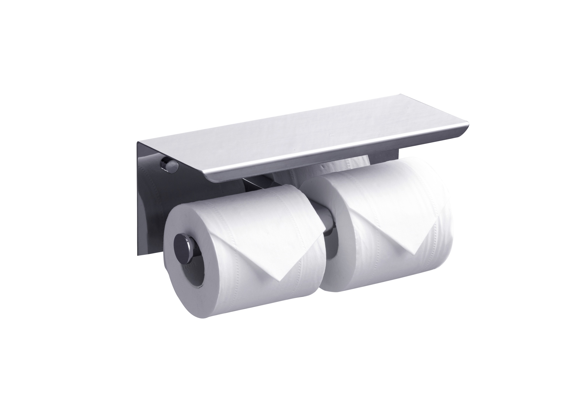 Держатель туалетной бумаги двойной с полкой RUSH Edge (ED77142A)